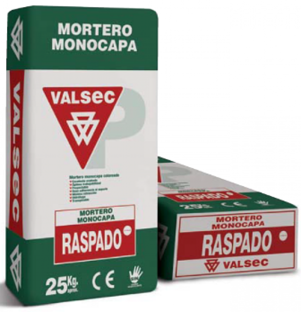 Mortero Monocapa Raspado saco 25kg
