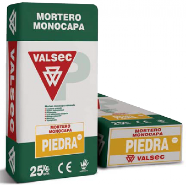 Mortero Monocapa Piedra saco de 25kg